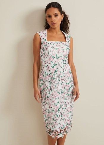 Phase Eight Petite Diana Floral Lace Dress Multicolor Canada | KJBAIV-960